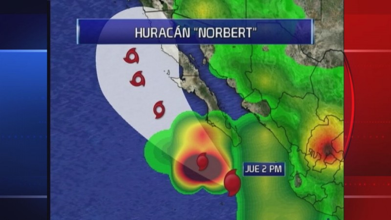 Continua la alerta amarilla en Sinaloa por el huracán Norbert