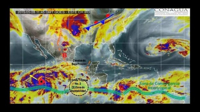 Se forma la tormenta tropical Andrés en el Océano Pacífico