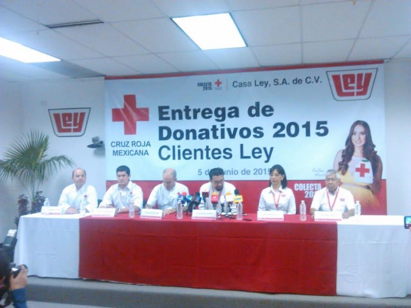 Entrega Casa Ley donativo de 1.4 mdp a Cruz Roja