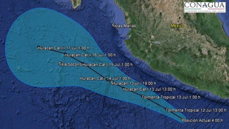 "Dolores" se intensifica a huracán I