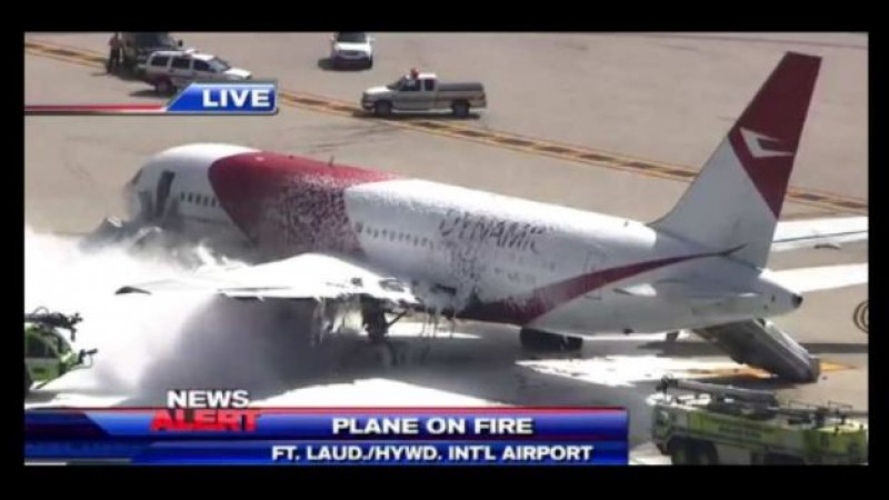 Se incendia avión en Florida, EU