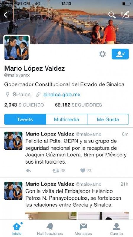 MALOVA felicita a EPN y al grupo de Seguridad Nacional por recaptura de "El chapo" Guzmán