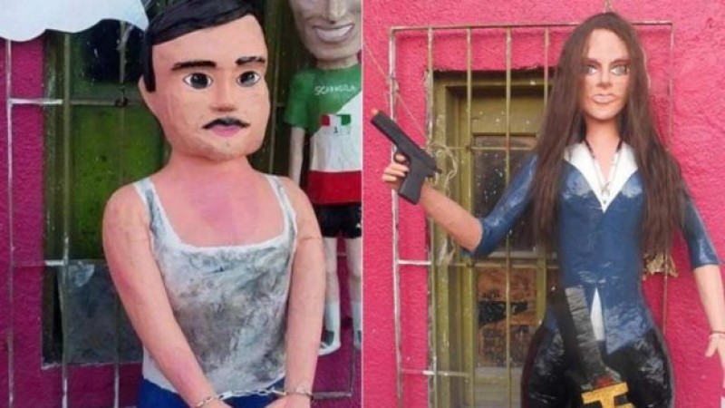 Venden piñatas de "El Chapo" y Kate