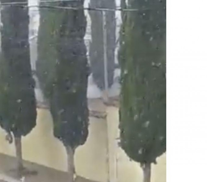 Se registra caida de aguanieve en Zacatecas.