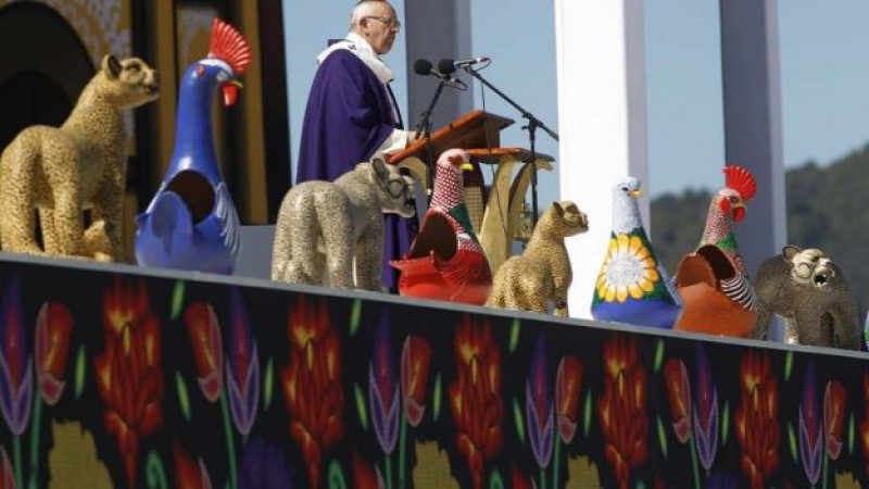 Así recibieron al papa Francisco en Chiapas