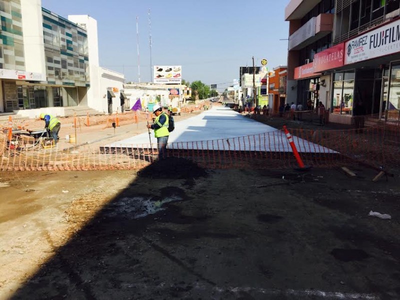 Pavimentación hidráulica de la Avenida Álvaro Obregón