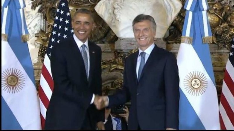 Obama llega a la sede del gobierno de Argentina; se reúne con Macri