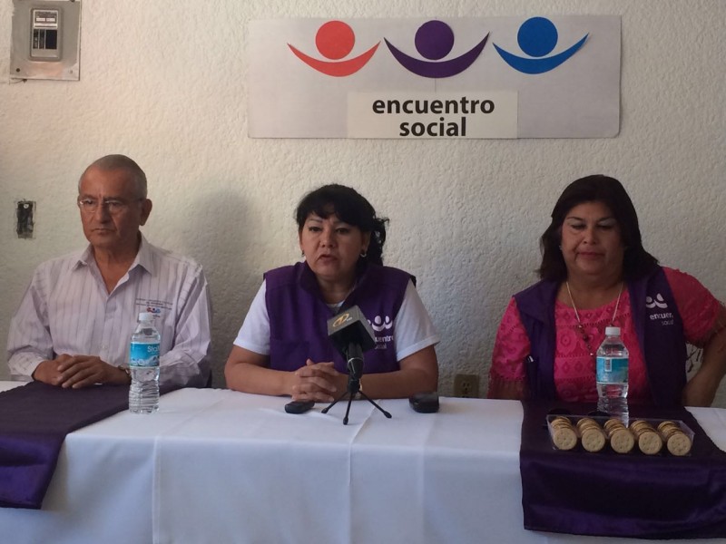 Candidatos de Encuentro Social reciben respaldo de su dirigente estatal.