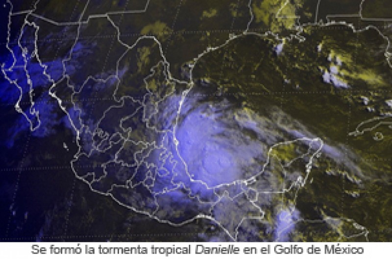 La tormenta tropical "Danielle" se forma en el Golfo de México