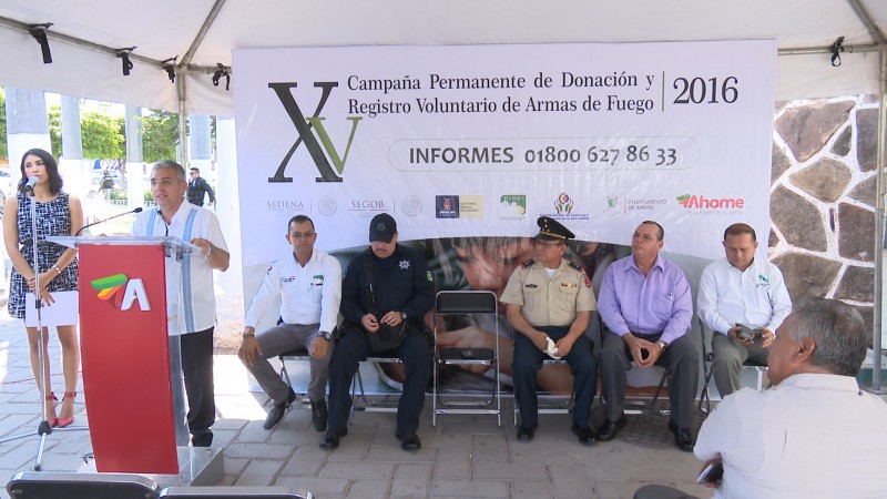 Inicia XV campaña de donación y registro de armas de fuego en Ahome