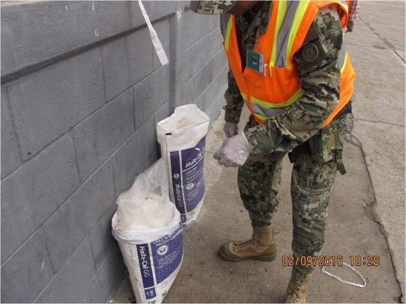 Aseguran cocaína en el Recinto Portuario de Mazatlán.