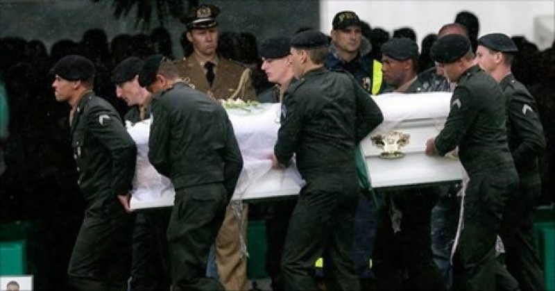 Dan último adiós a los jugadores del Chapecoense en su estadio