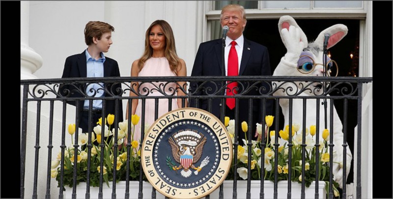 #Video Momento incómodo en que Melania salva a Trump