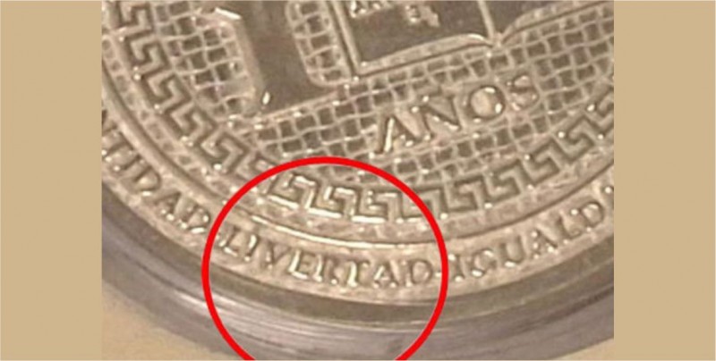 'Livertad' Error ortográfico en 100 monedas conmemorativas