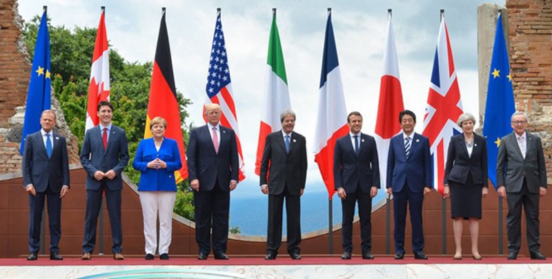 Se registran violentas protestas en la cumbre G7