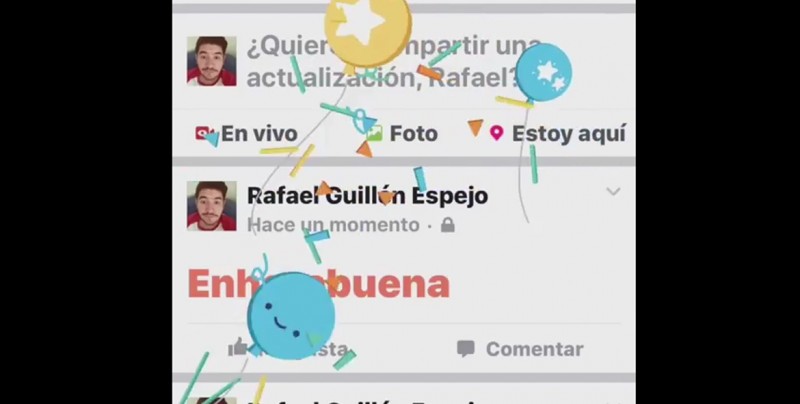 Facebook tiene una nueva animación con estas palabras