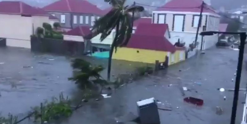 El ojo del huracán Irma pasa sobre Islas Vírgenes Británicas