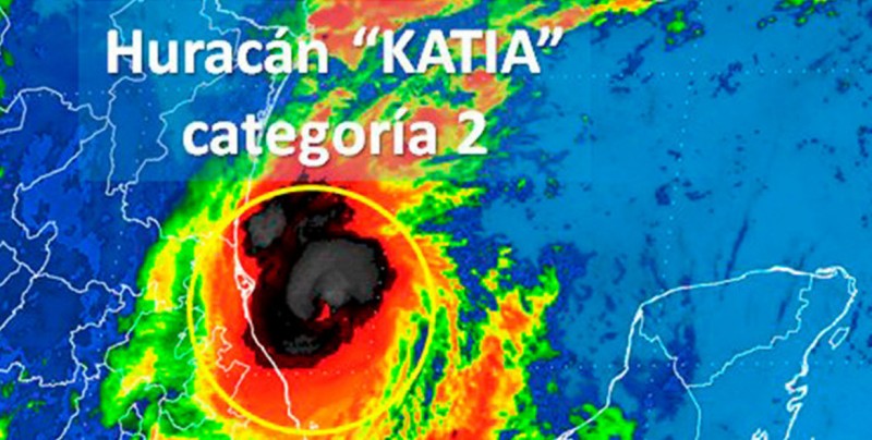 Katia ya es huracán categoría 2