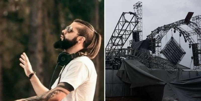 DJ muere aplastado por un escenario en festival