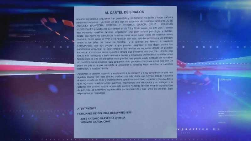 La autoridad debe responder a familiares de desaparecidos