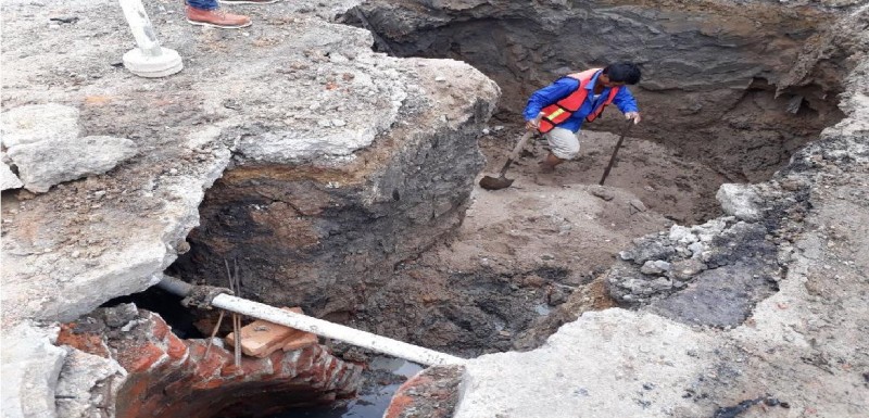 Jumapam realiza trabajos en Villa Galaxia