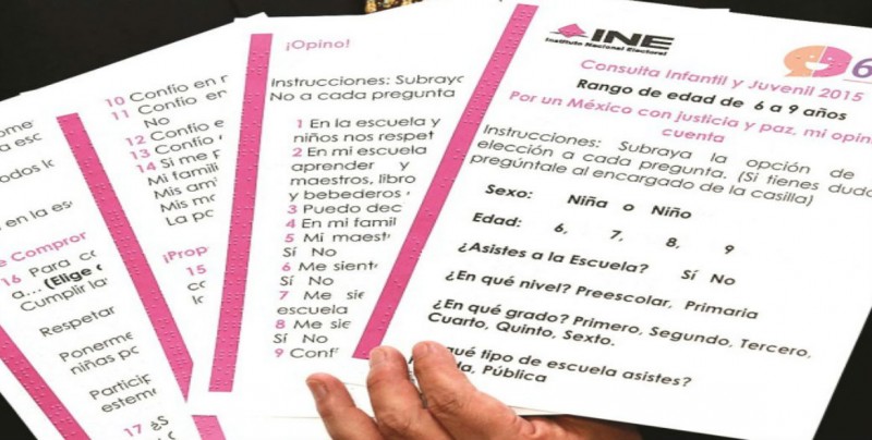 Consulta infantil 2018 se llevará a cabo después de las elecciones