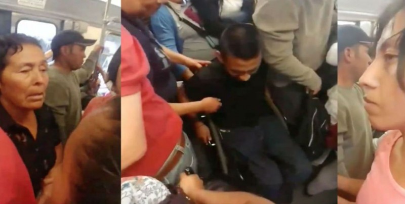 #Video Mujeres insultan a hombre en silla de ruedas