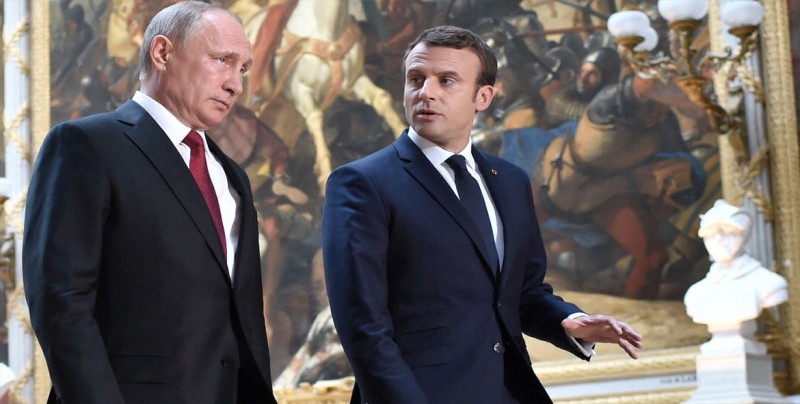 Macron reprocha a Putin el veto ruso a la resolución sobre Siria