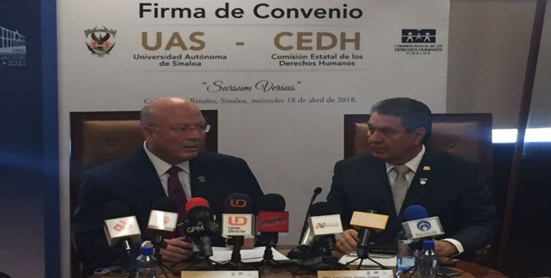 UAS y CEDH firman convenio de colaboración