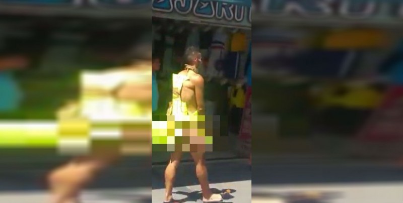 #VIDEO Desnudan y exhiben a supuesto ladrón en calles de Guadalajara