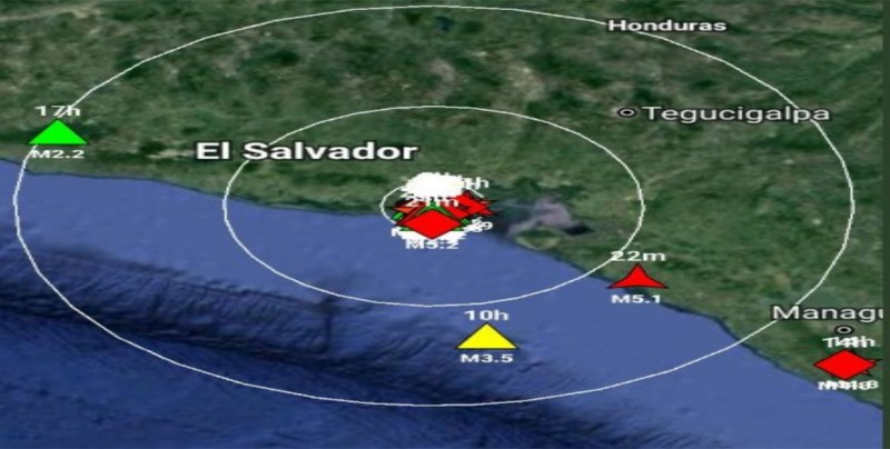 Finaliza enjambre sísmico en Pacífico salvadoreño con 65 temblores