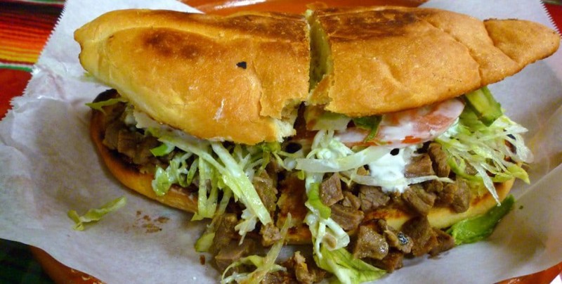 tortas de carne asada receta