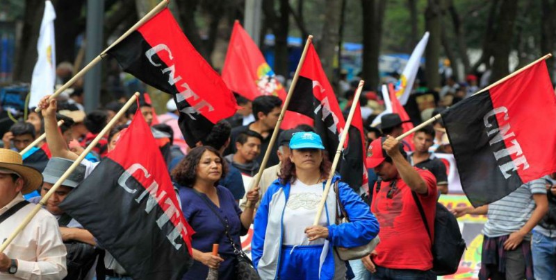 CNTE cumple tercer día de movilizaciones en Oaxaca
