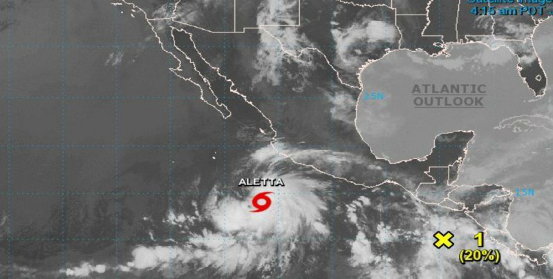 Se forma tormenta tropical "Aletta" en el Océano Pacífico
