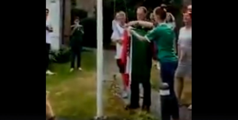 #Video Esto hicieron un grupo de alemanes con la bandera de México