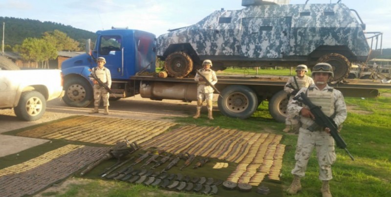Ejército repele agresiones y asegura armamento en Sonora
