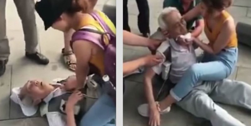 Anciano sufre un infarto en la calle y lo salva una estudiante de medicina