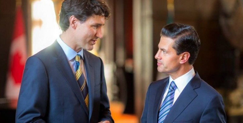 Peña Nieto habla con Trudeau sobre su "reincorporación" a renegociación TLCAN