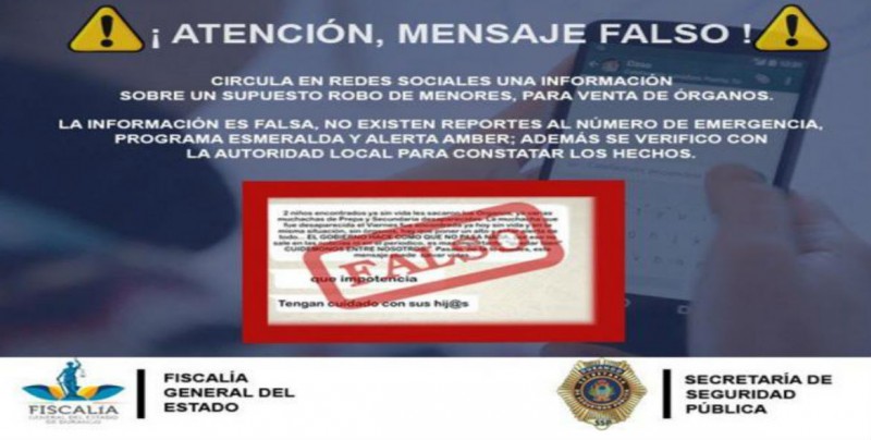 Fake news de robo de niños en seis estados