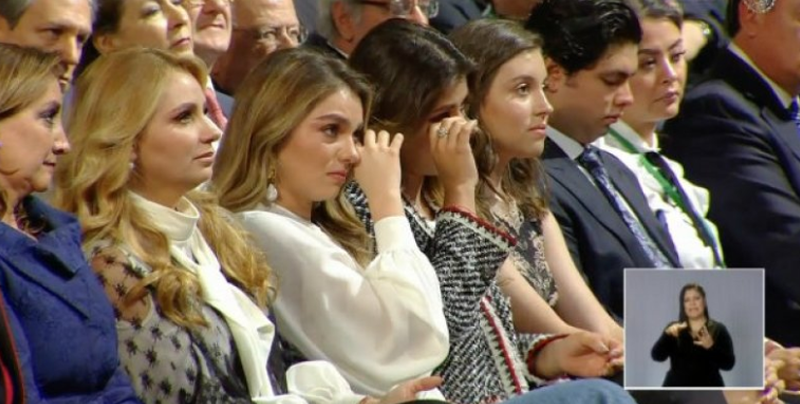 La familia de Enrique Peña Nieto llora durante informe de gobierno