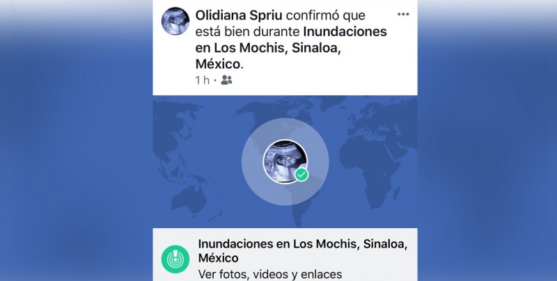 Facebook activa botón "Estoy bien" en Sinaloa ante inundaciones