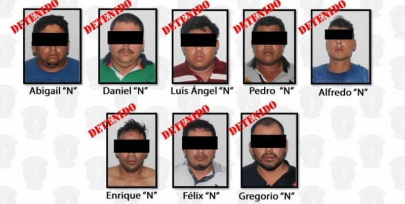 Detienen en Tabasco a 9 integrantes del CJNG