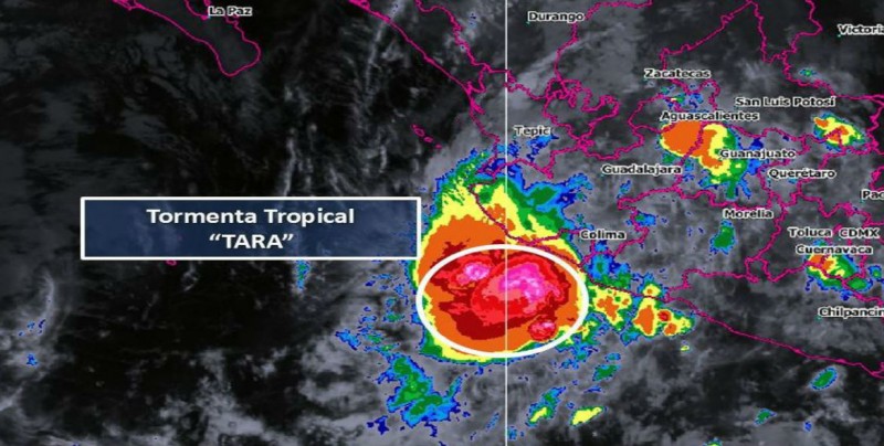 Tormenta tropical "Tara" se forma frente a costas de Colima y Michoacán