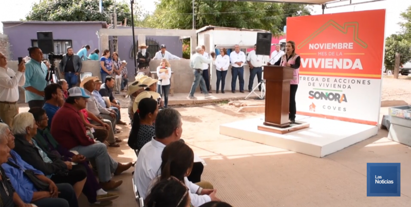 Familias de Bácum, Sonora; recibieron apoyos para sus viviendas