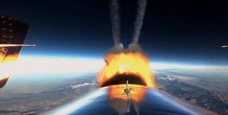 #Video Mira cómo una nave de Virgin Galactic entra y sale del espacio