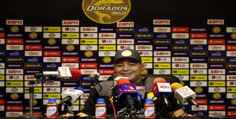 Diego Armando Maradona motivado con el triunfo de Dorados