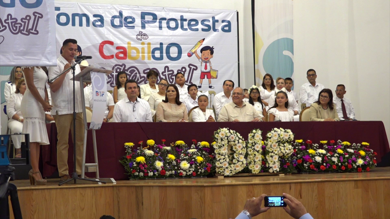 Realizan imposición de bandas a integrantes del cabildo infantil 2019