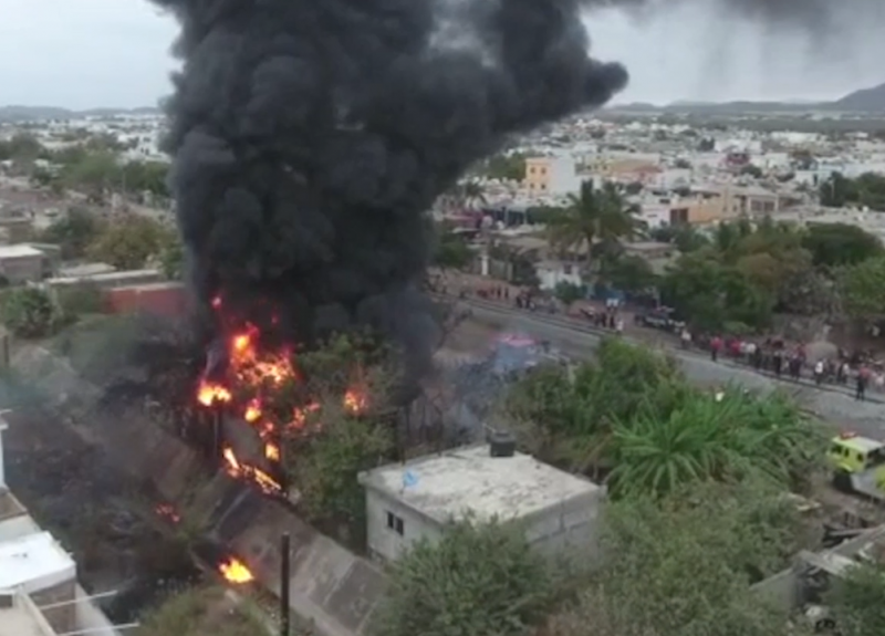 Posibles 9 mil litros de combustible, fue la causa de incendio huachicol en Mazatlán