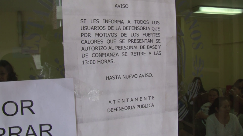 Intolerable el calor en oficinas de defensoría pública