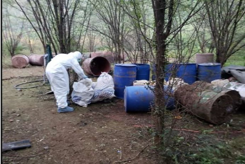 SEDENA Detecta y desactiva "narcolaboratorio" en Sinaloa